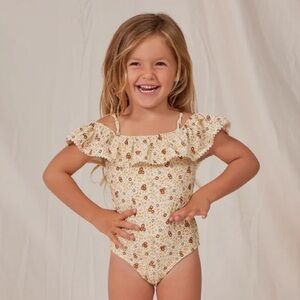 Rylee + Cru Off-The-Shoulder One-Piece In Flower Field